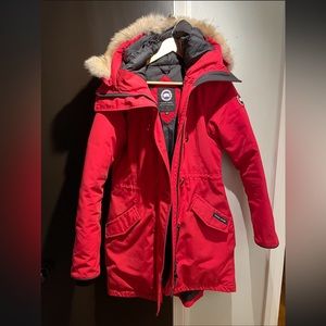 Women’s Canada Goose, Red, down, winter jacket.